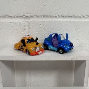 Tomica Disney Pluto Taxi & Stitch Convertible Diecast Cars